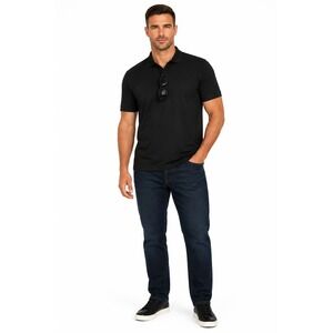 Men's Polo Shirt by Zity Black Size XL New With Tags
